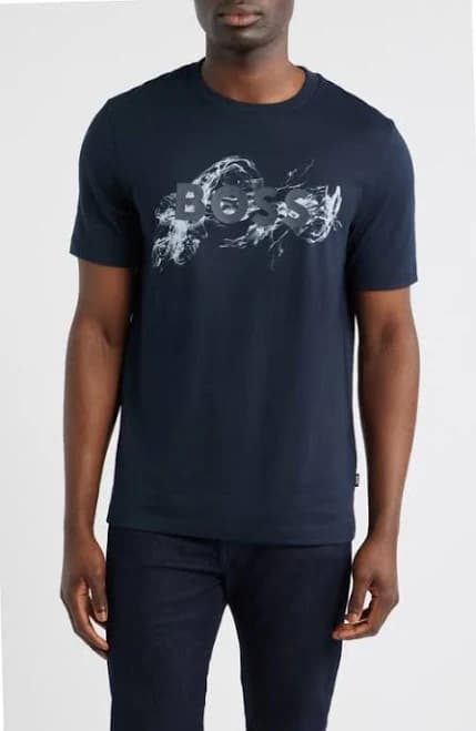 Boss Men's Thompson Embossed Logo Graphic T-Shirt