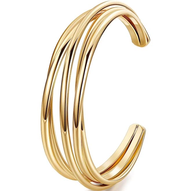 18K Gold Plated Minimalist Cuff Bracelets