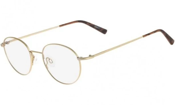 Flexon EDISON 600 Eyeglasses 710 - Light Gold Men Round