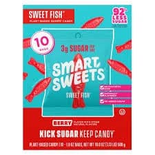 SmartSweets Sweet Fish Plant-Based Gummy Candy, 10-count