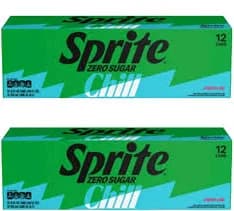 Sprite Chill Zero Sugar Cherry Lime LIMITED EDITION 2-12-Pack 12 oz 24cans