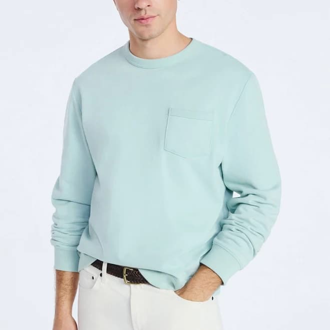 Free Assembly Men's Fleece Crewneck Sweatshirt with Long Sleeves