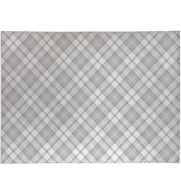 August Grove Diamond Plaid Kitchen Mat