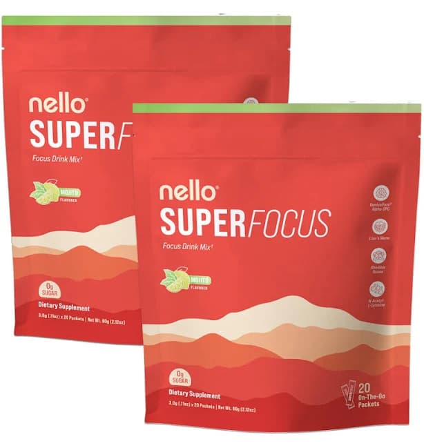 Mojito Nello Superfocus Caffeine-Free 40 Ct Focus & Clarity Drink Mix