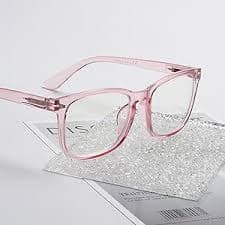 Amazon.com: Reducblu oversized Square Blue Light Blocking Reading Glasses With Light Yellow Filter Lens for Women - Black Purple Frame +2.00 : Health & Household