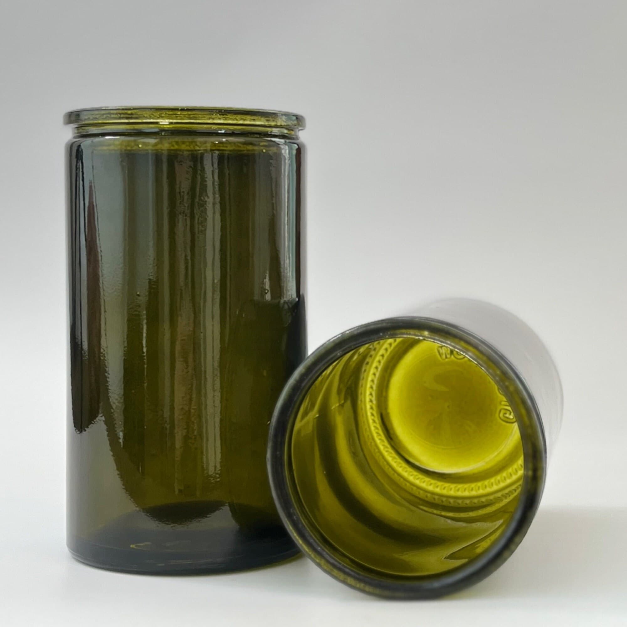 Vintage Green Bathroom Storage Jars | Signature Collection | 12oz and 16oz Glass Jars | Custom Labeled - Etsy