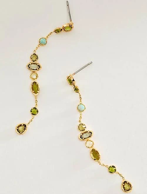 Anthropologie Delicate Stone Drop Earrings