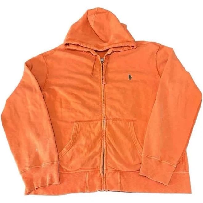 Orange Polo Ralph Lauren Zip Up Sweatshirt Xl