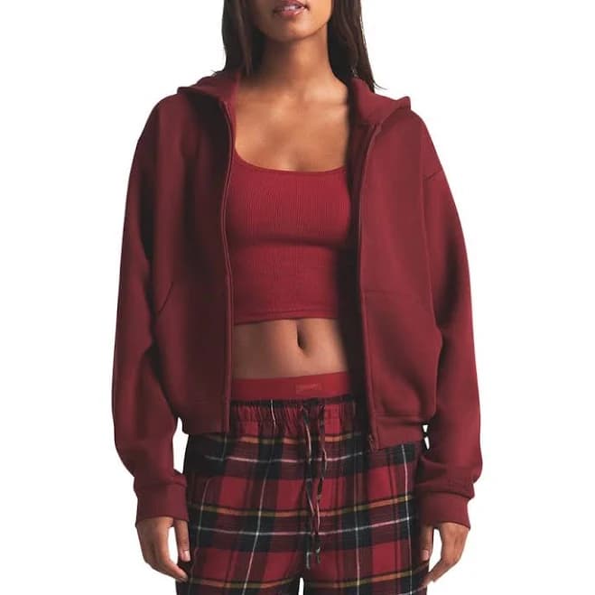 SKIMS Women's Cotton Fleece Classic Zip up Hoodie
