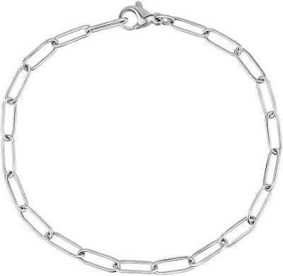 3.5mm Stainless Steel Thin Paper Clip Chain Bracelet