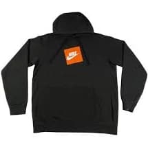 Nike Men's Black and Orange Hoodie