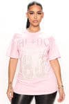 ACDC Back In Black T-Shirt - Pink | Fashion Nova