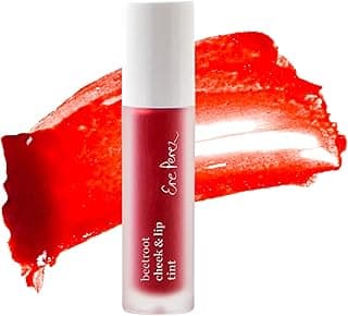 Ere Perez - Natural Beetroot Cheek + Lip Tint | Water-Resistant, Long-Lasting, Hydrating, Vibrant | Blue Agave, Rosehip Oil + Vitamin E | Vegan, Cruelty-Free, Clean Beauty (Joy-Red)