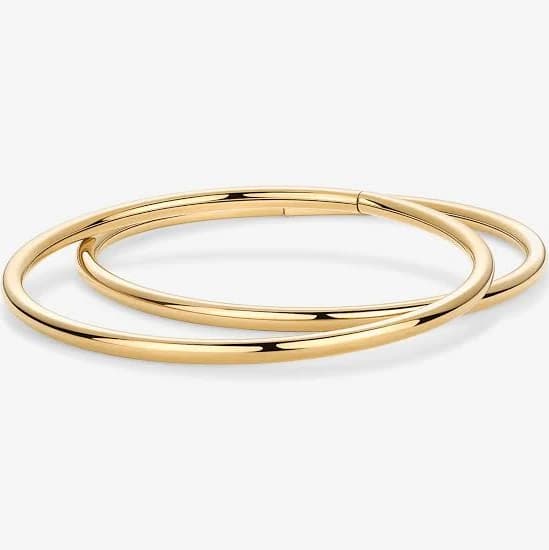 Minimalist White Gold Stacking Bangle