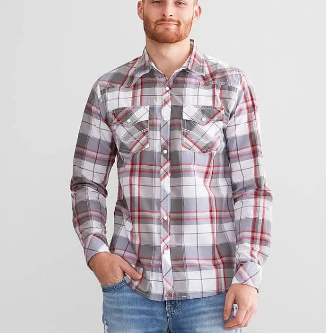 Reclaim Men's Cotton Plaid Shirt with Buckle