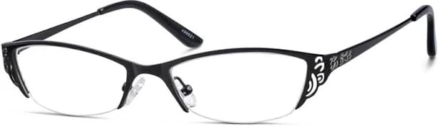Zenni Women's Rectangle Half-Rim Glasses