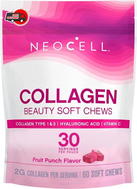 Neocell Collagen Beauty Soft Chews With Vitamin C & Hyaluronic Acid,