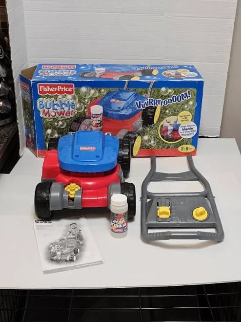 Vintage Fisher Price Toy Bubble Lawn Mower