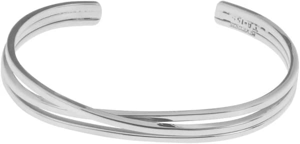 Sterling Silver Twist Cuff Bangle