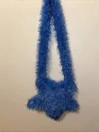 Blue Fuzzy Star Shaped Large Purse
