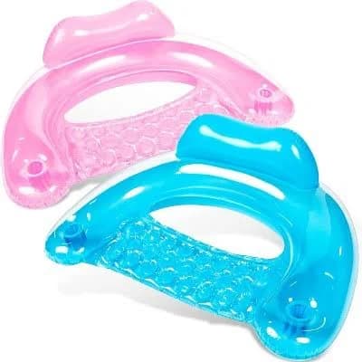 Jasonwell 2-Pack Inflatable Pool Chairs with Cup Holders