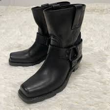 Frye | Shoes | Frye Harness 65m Black Moto Boots | Poshmark