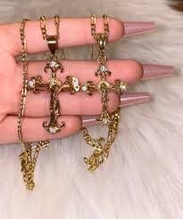 Icy Crucifix In 2 Sizes – GoldDipped