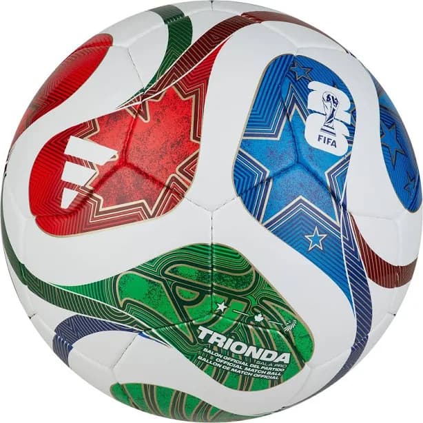 adidas FIFA World Cup 2026 Trionda Pro Sala Futsal Ball, Size 5, White/Royal Blue/Blue/Red