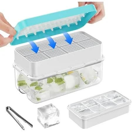 KERILZ Ice Cube Tray with Lid and Bin