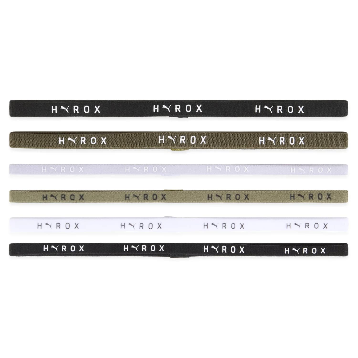 Puma Hyrox Headbands Black White Pink (Pack of 6)