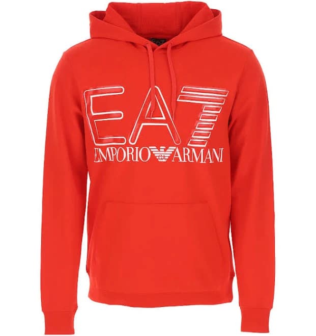 EA7 Emporio Armani logo-print pullover hoodie