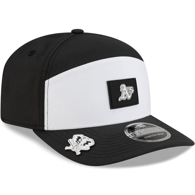 New Era 2026 Clubhouse Black & White Split Panel 9SEVENTY Stretch-Snap Hat