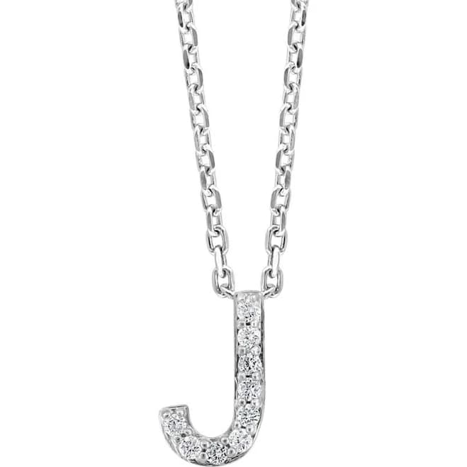 EFFY Sterling Silver Diamond Initial Pendant Necklace