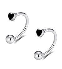 Amazon.com: TRBR 16G 2PCs Cute Heart Snake Bite Jewelry, Lip Rings Snake Bites, Horseshoe Labret Jewelry for Lip Piercing, Black Red Pink, 8mm 10mm 12mm (16G-8mm, Black-2PCs) : Clothing, Shoes & Jewelry