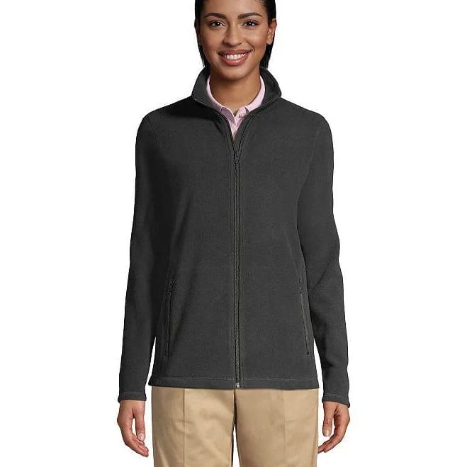 Lands' End Women's Full-Zip Mid-Weight Fleece Jacket