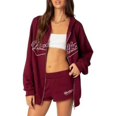 EDIKTED Women's New York Oversized Cotton Blend Hoodie