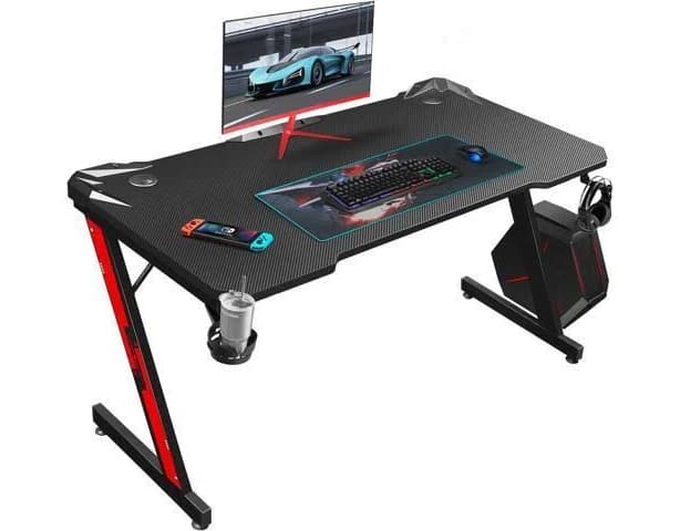 Gaming Desk with Carbon Fiber Surface