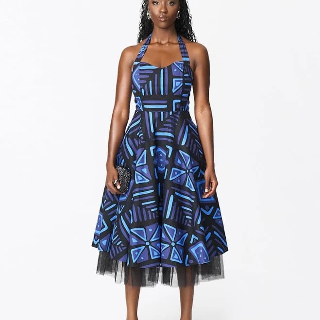 Nanya Tribal African Print Corset Dress