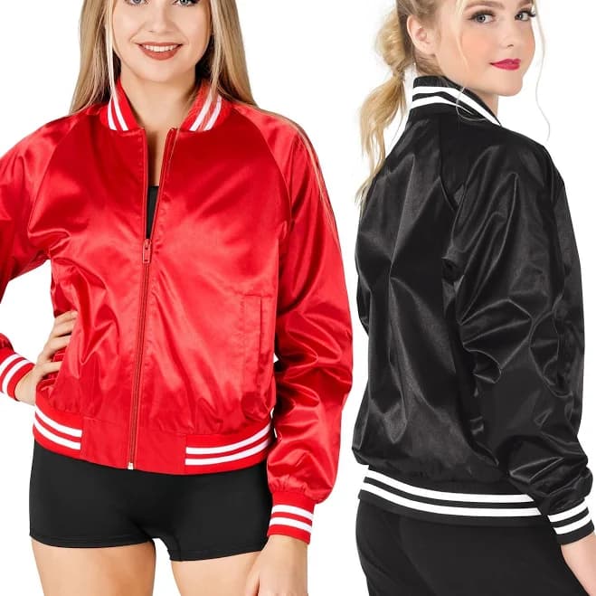 Double Platinum Women's Satin Bomber Jacket