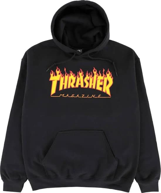 Thrasher Flame Logo Hood Black