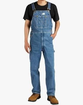 Hisea Men's Stonewear Classic Denim Bib Overalls