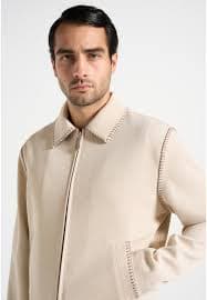 Alex - سترة Whipstitch Twill Boxy - كريمي | Manière De Voir