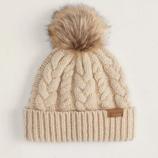 Pendleton Women's Cable Knit Beanie Hat