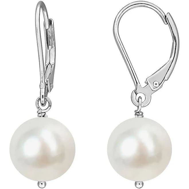 Stella Grace Sterling Silver Freshwater Cultured Pearl Leverback Drop Earrings