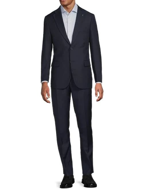 Scotch & Soda Men's Solid Two-Button Modern-Fit Suit - Navy - Size 46 R