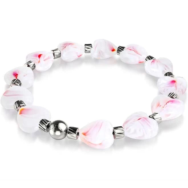 NOGU Blushing Breeze Crystal Heart Bracelet