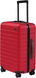 Bigger Carry-On Luggage, Lightweight Hardside Large Suitcase with Spinner Wheels, TSA Lock, Airline Approved, Cherry Red