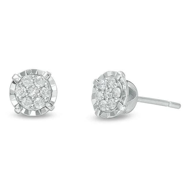 1/5 ct. T.W. Composite Diamond Stud Earrings in Sterling Silver