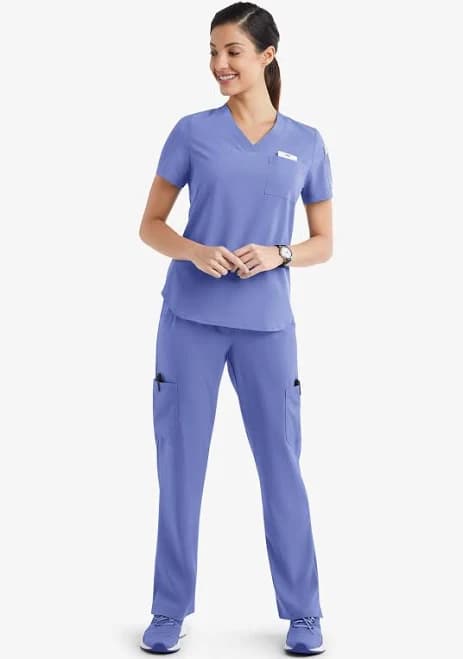 Tafford Women's Active Stretch 7-Pocket Scrub Set