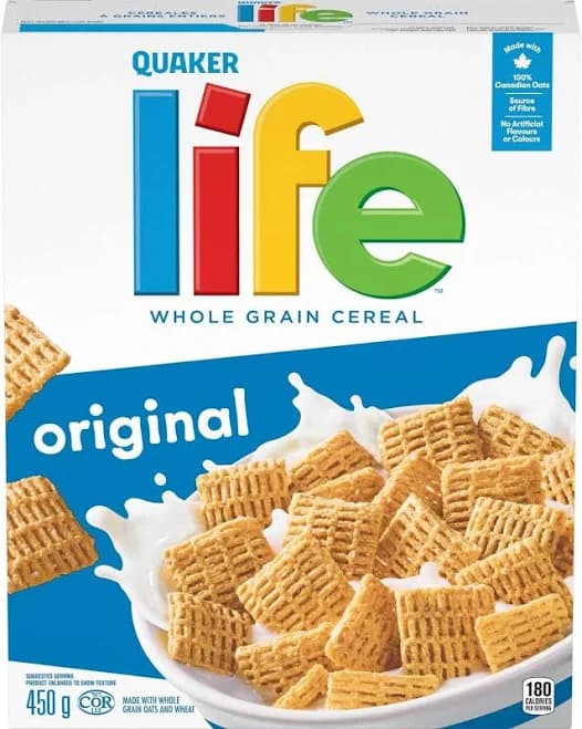 Quaker Life Original Whole Grain Cereal, 450g | 15.87oz | Imported from Canada | Pantry